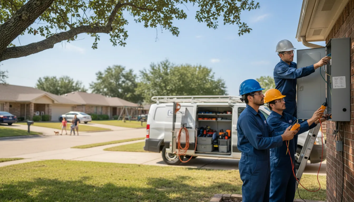 Certified electrician providing emergency electrical services in Lowden, IA